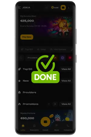 Bonus activated successfully at Joka vip Room